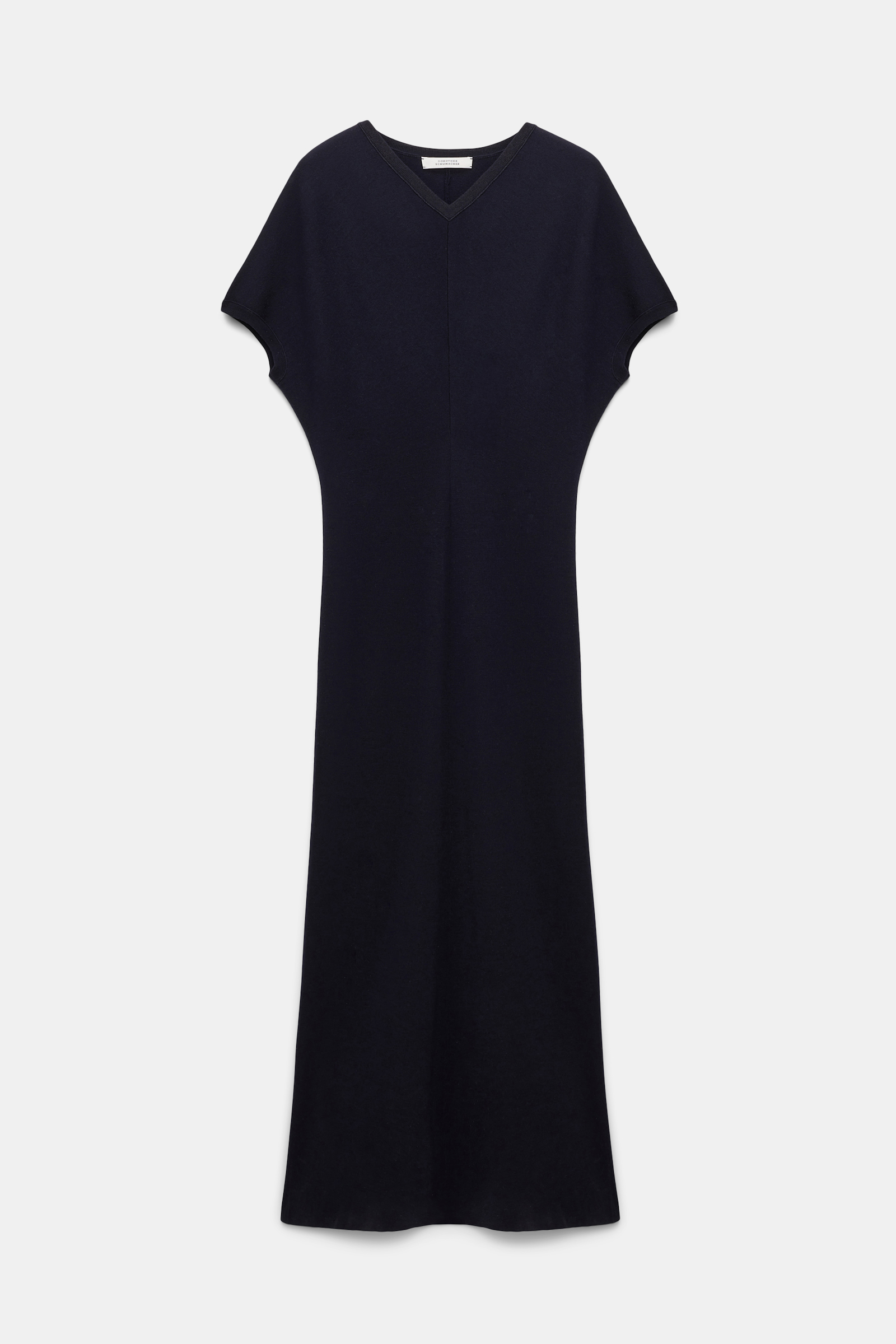 Dorothee Schumacher Kleid aus Merino-Stretch mit schimmerndem Folienprint dark navy