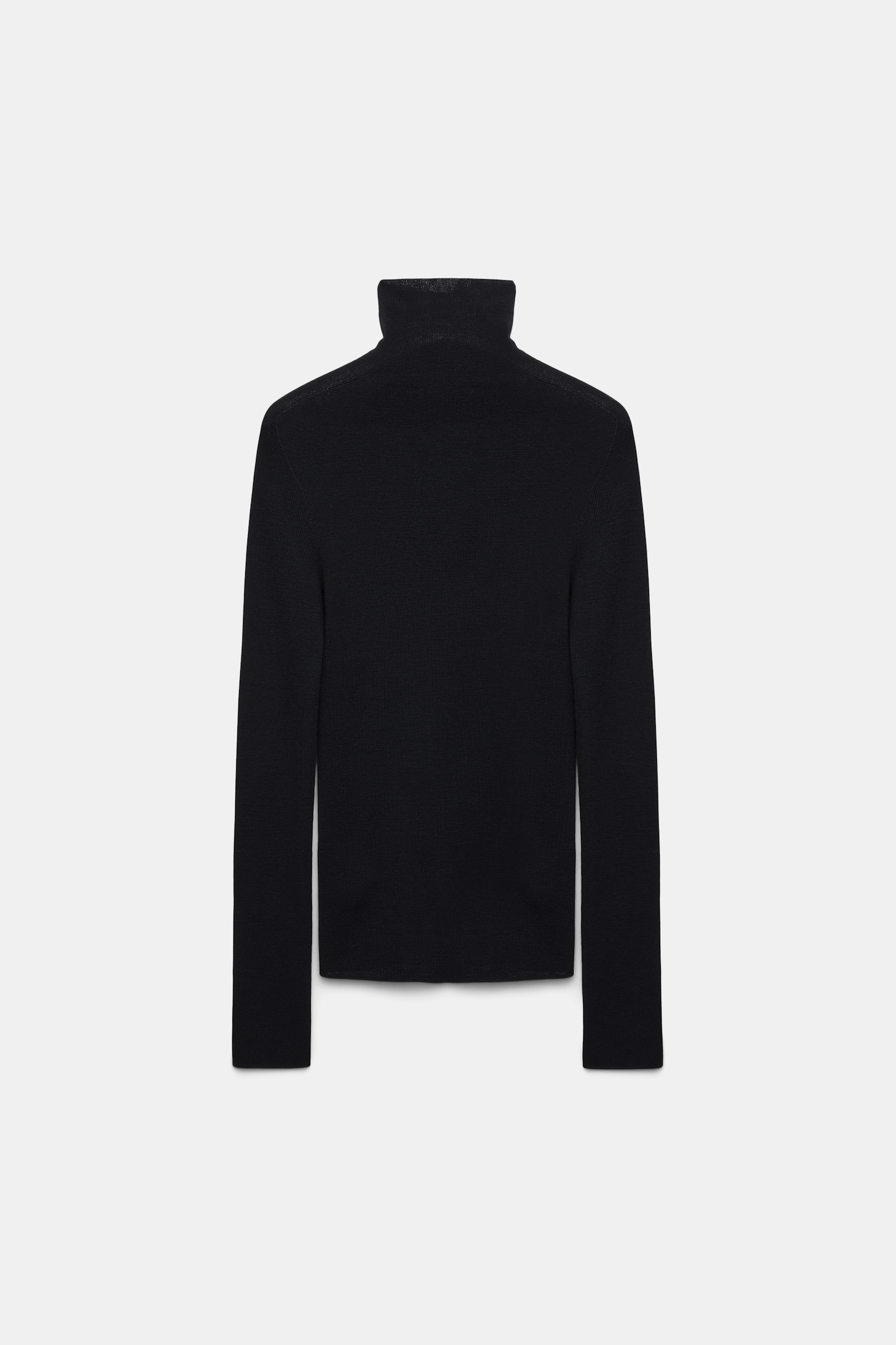 Dorothee Schumacher Fine rib Merino wool turtleneck pullover black