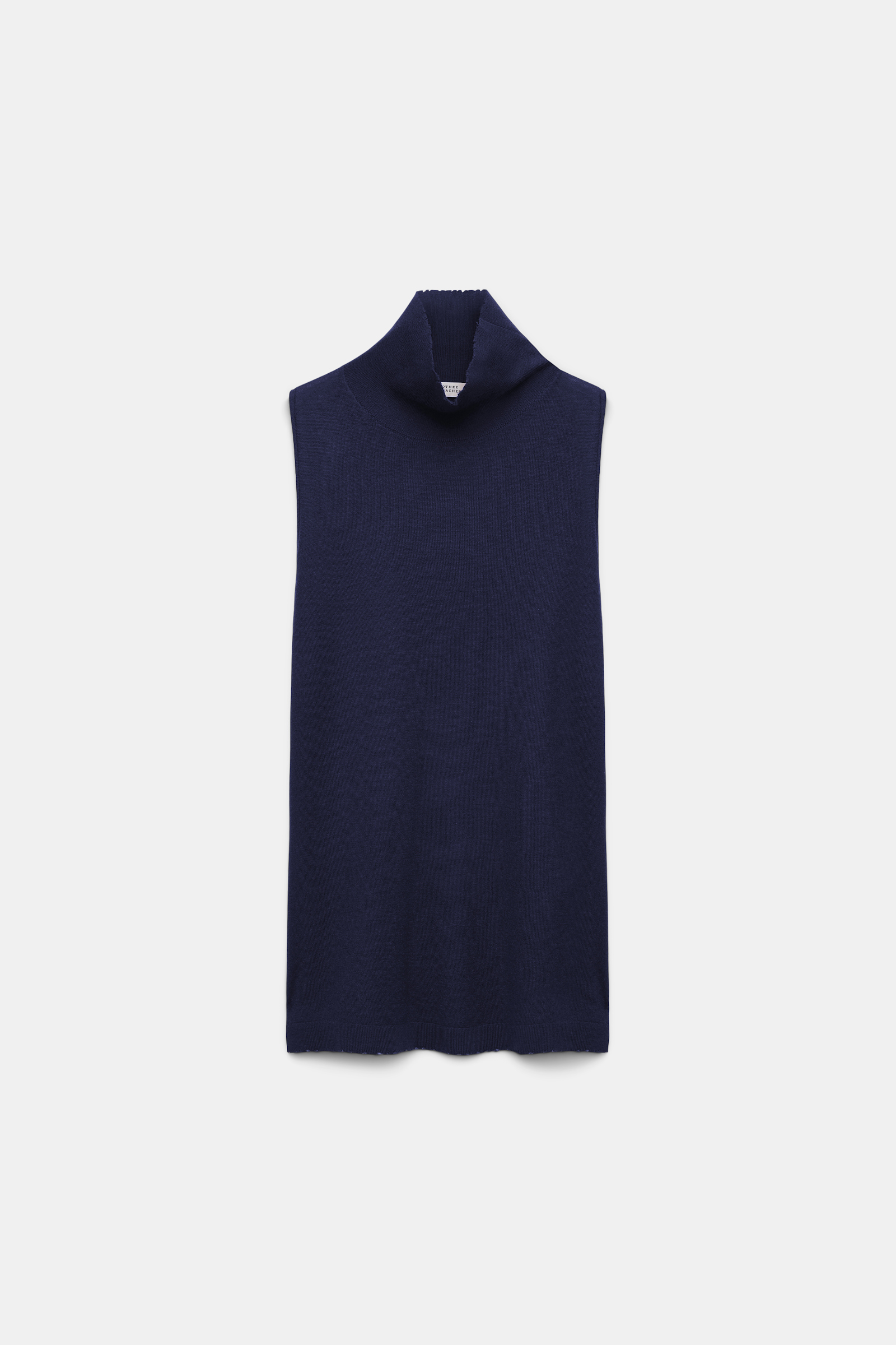 Dorothee Schumacher Wool-cashmere sleeveless turtleneck true navy