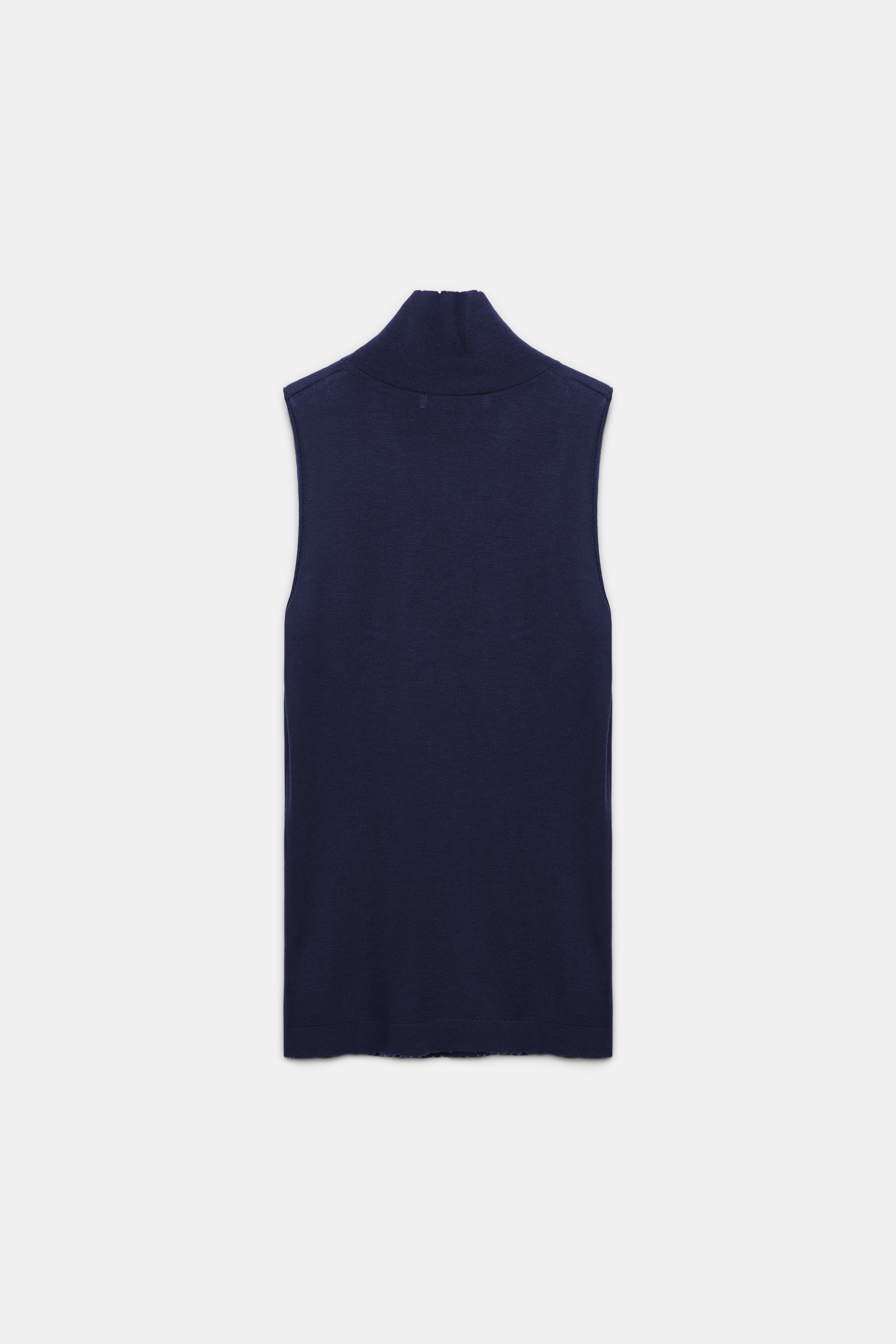 Dorothee Schumacher Ärmelloses Rollkragentop aus Woll-Kaschmir Mix true navy