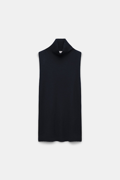 Dorothee Schumacher Wool-cashmere sleeveless turtleneck black