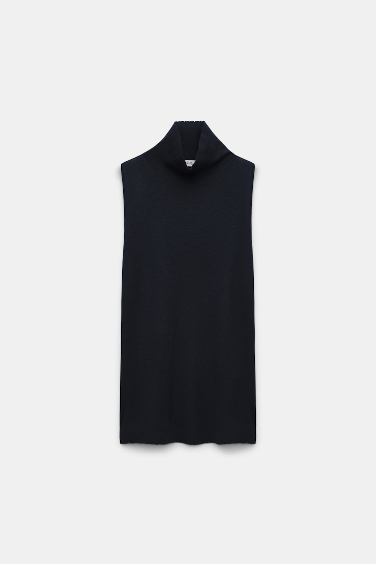 Dorothee Schumacher Wool-cashmere sleeveless turtleneck black