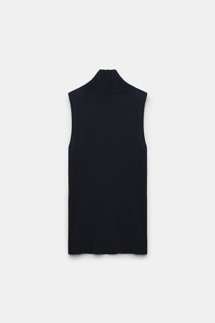 Dorothee Schumacher Wool-cashmere sleeveless turtleneck black