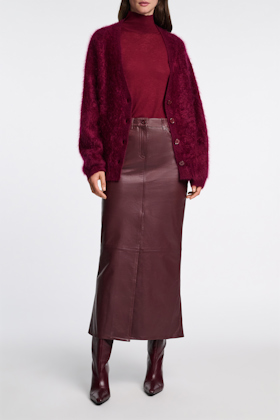 Dorothee Schumacher Besonders softer, fluffy Kaschmir-Cardigan burgundy