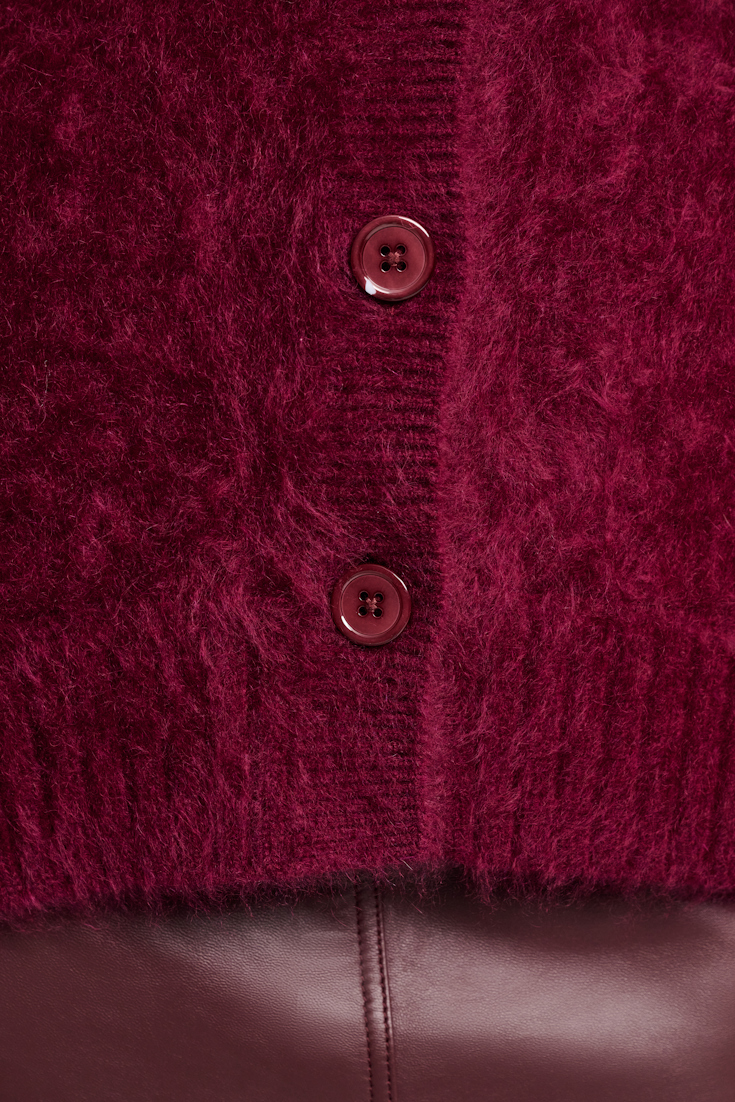 Dorothee Schumacher Besonders softer, fluffy Kaschmir-Cardigan burgundy