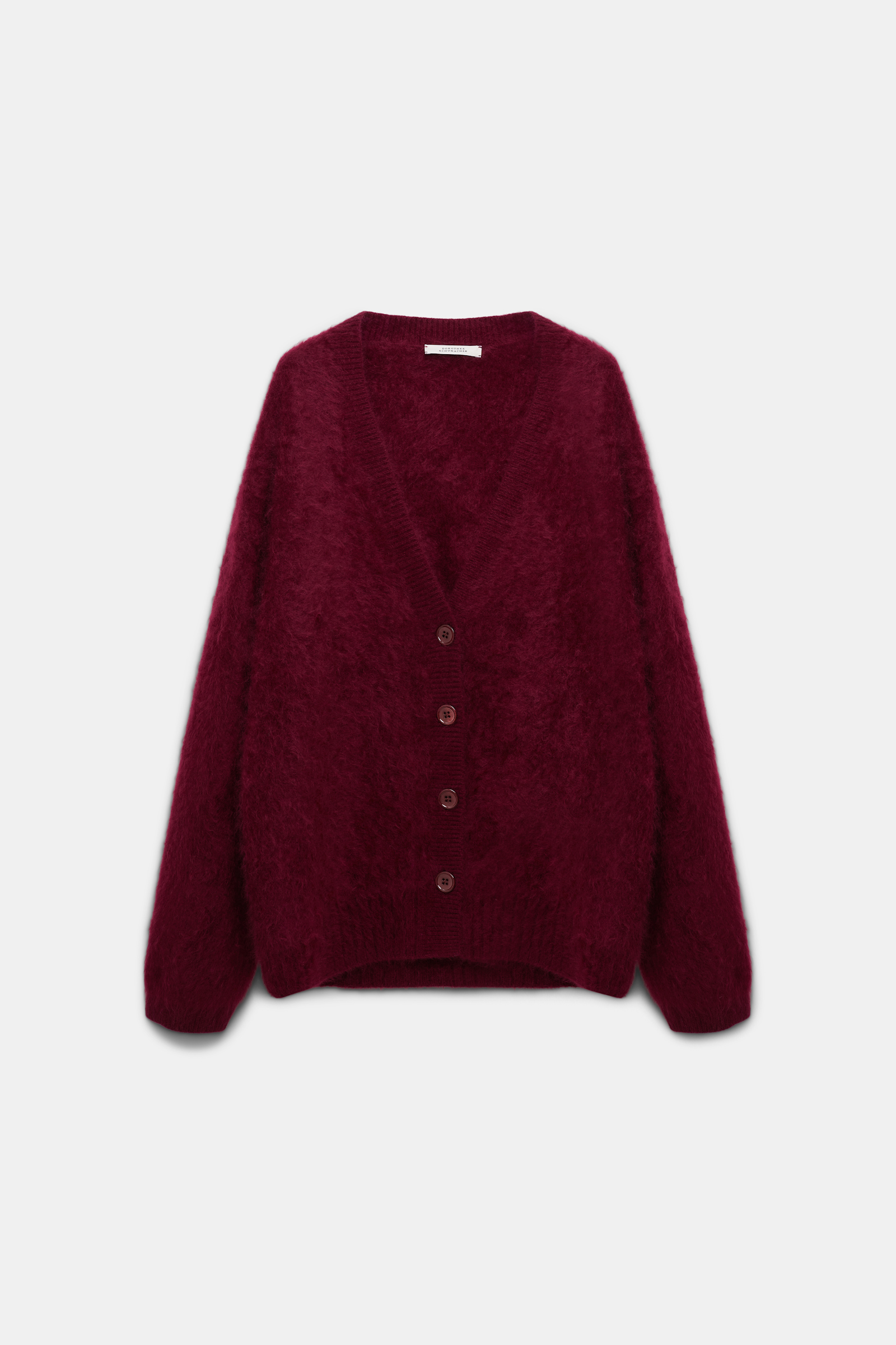 Dorothee Schumacher Besonders softer, fluffy Kaschmir-Cardigan burgundy