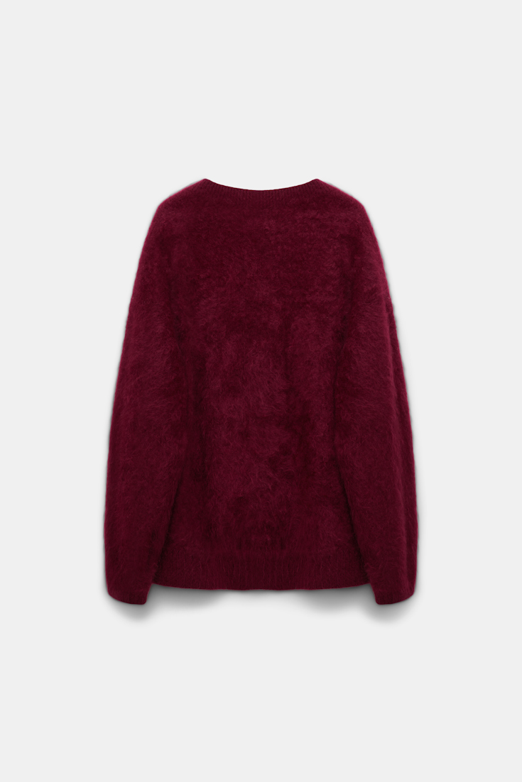 Dorothee Schumacher Besonders softer, fluffy Kaschmir-Cardigan burgundy