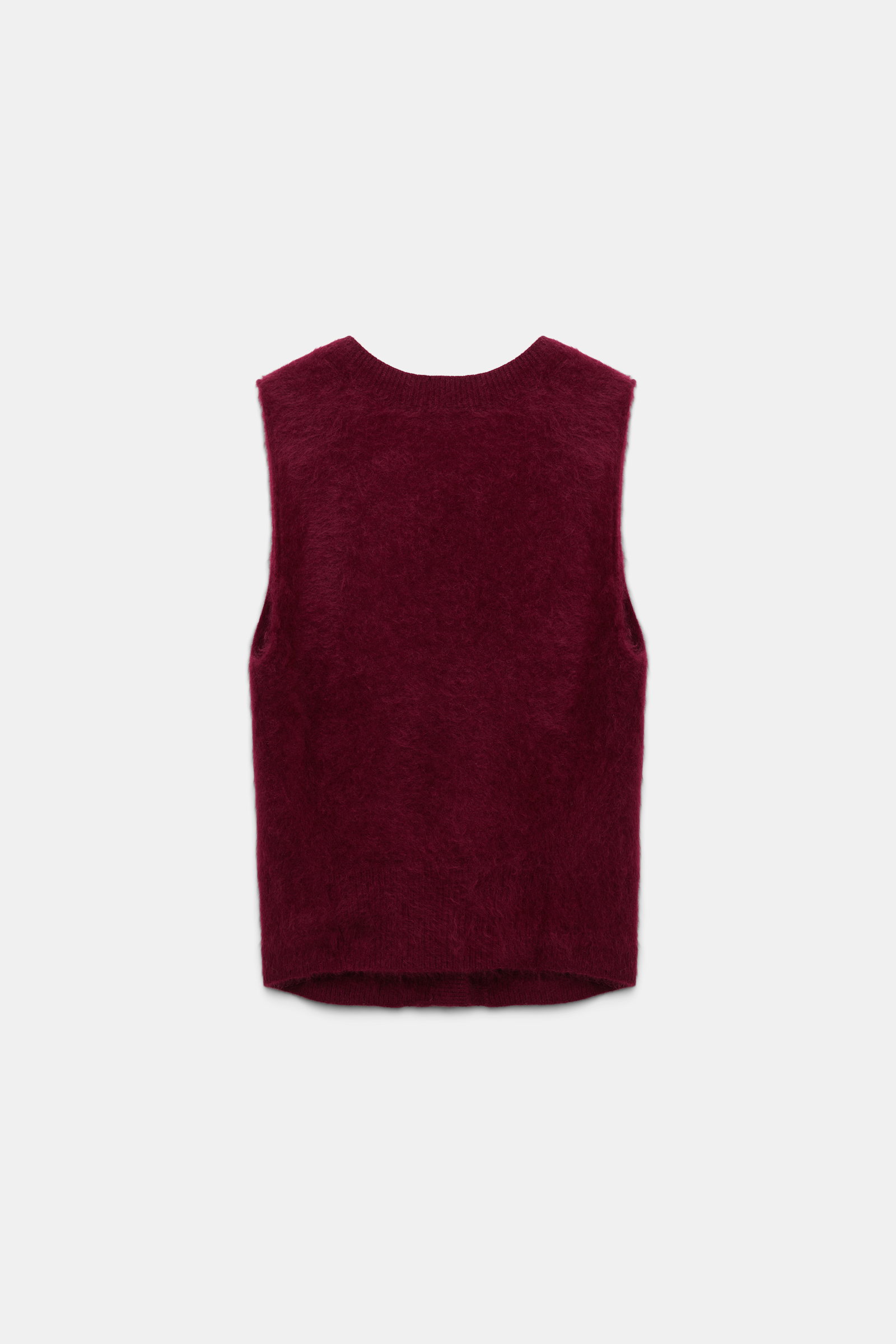 Dorothee Schumacher Besonders softes, fluffy Gilet-Top aus Kaschmir burgundy