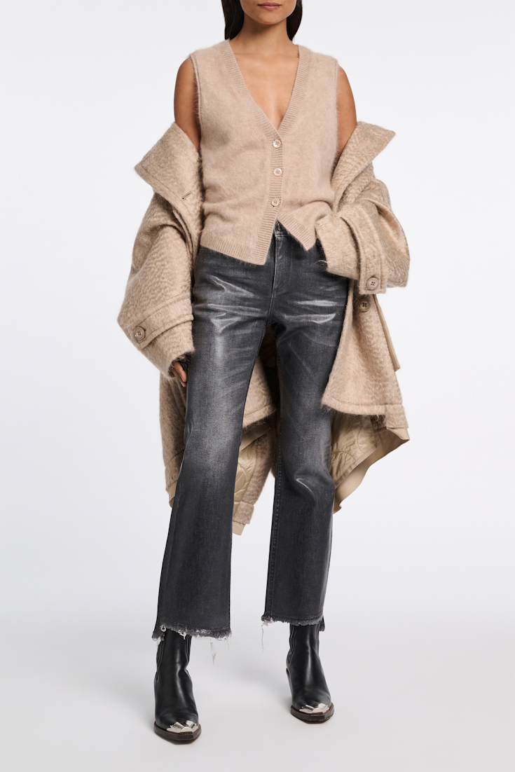 Dorothee Schumacher Besonders softes, fluffy Gilet-Top aus Kaschmir golden brown