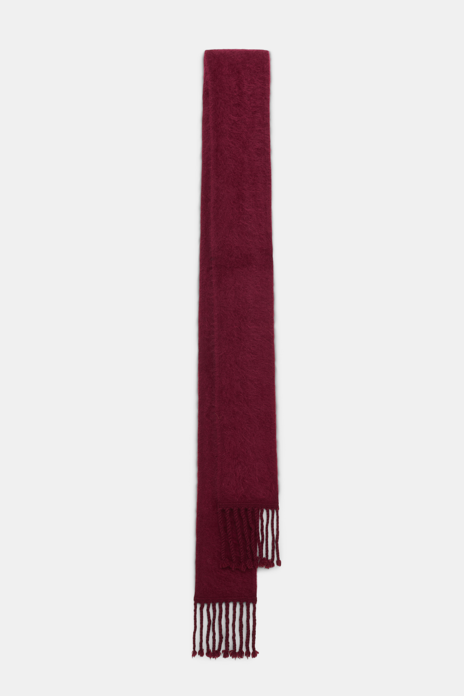 Dorothee Schumacher Cashmere scarf with twisted fringe burgundy