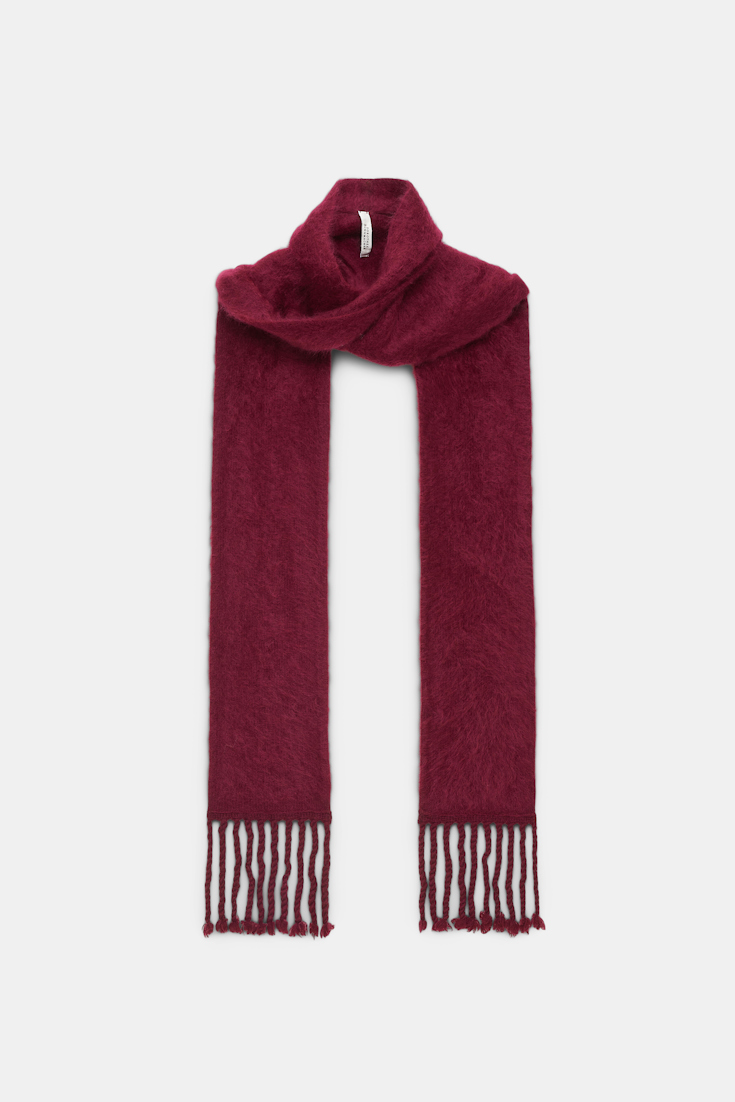 Dorothee Schumacher Besonders softer, fluffy Schal aus Kaschmir burgundy