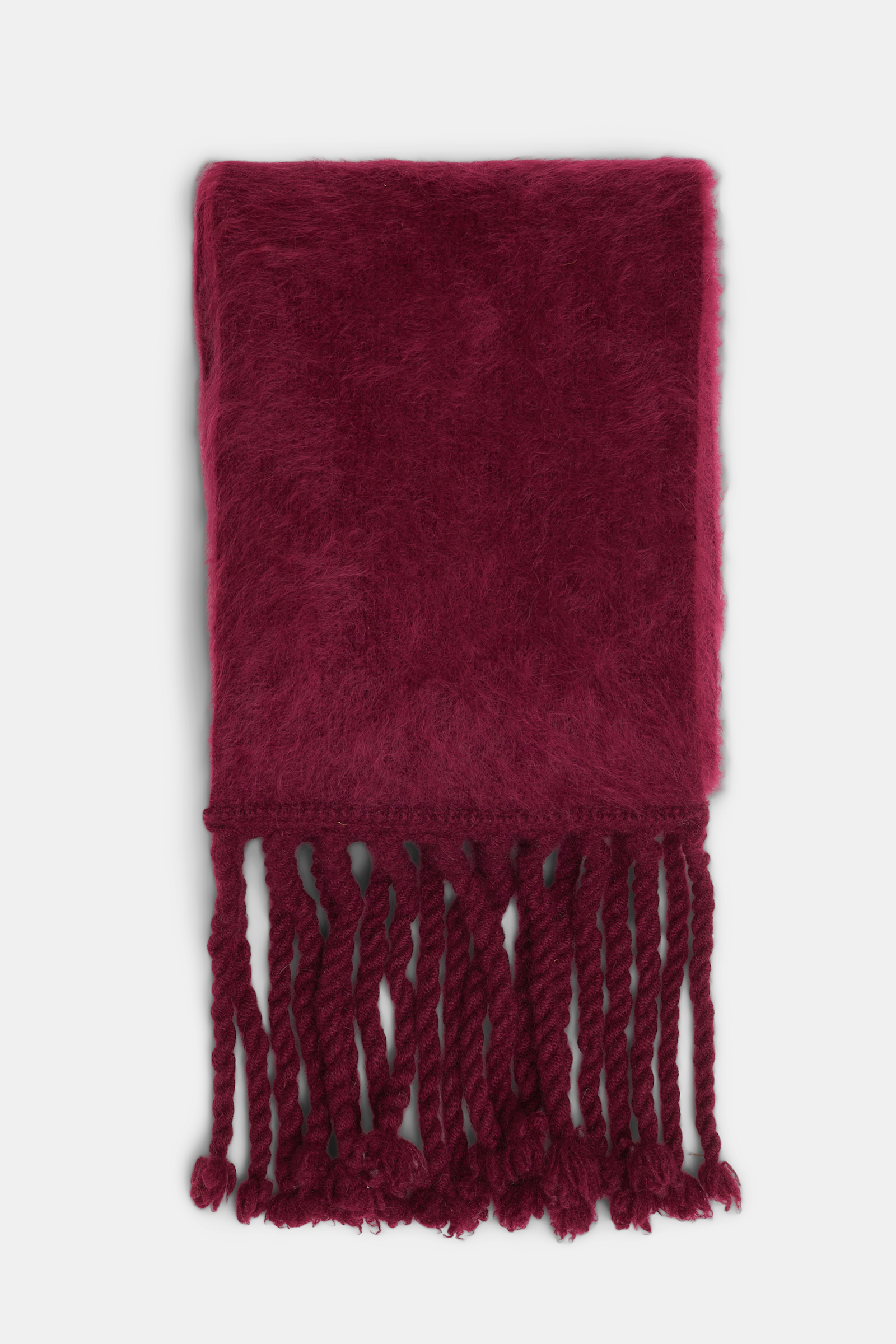 Dorothee Schumacher Cashmere scarf with twisted fringe burgundy