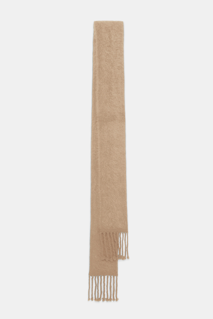 Dorothee Schumacher Cashmere scarf with twisted fringe golden brown