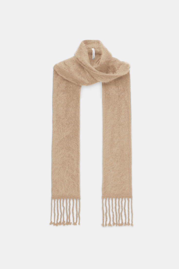 Dorothee Schumacher Cashmere scarf with twisted fringe golden brown