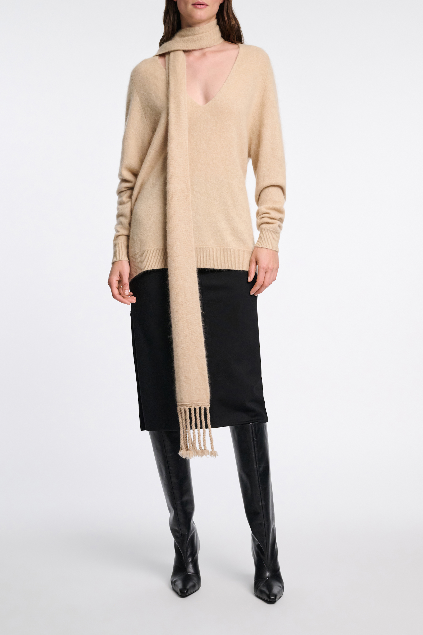 Dorothee Schumacher Besonders softer, fluffy Kaschmir-Pullover golden brown