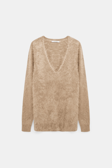 Dorothee Schumacher Besonders softer, fluffy Kaschmir-Pullover golden brown