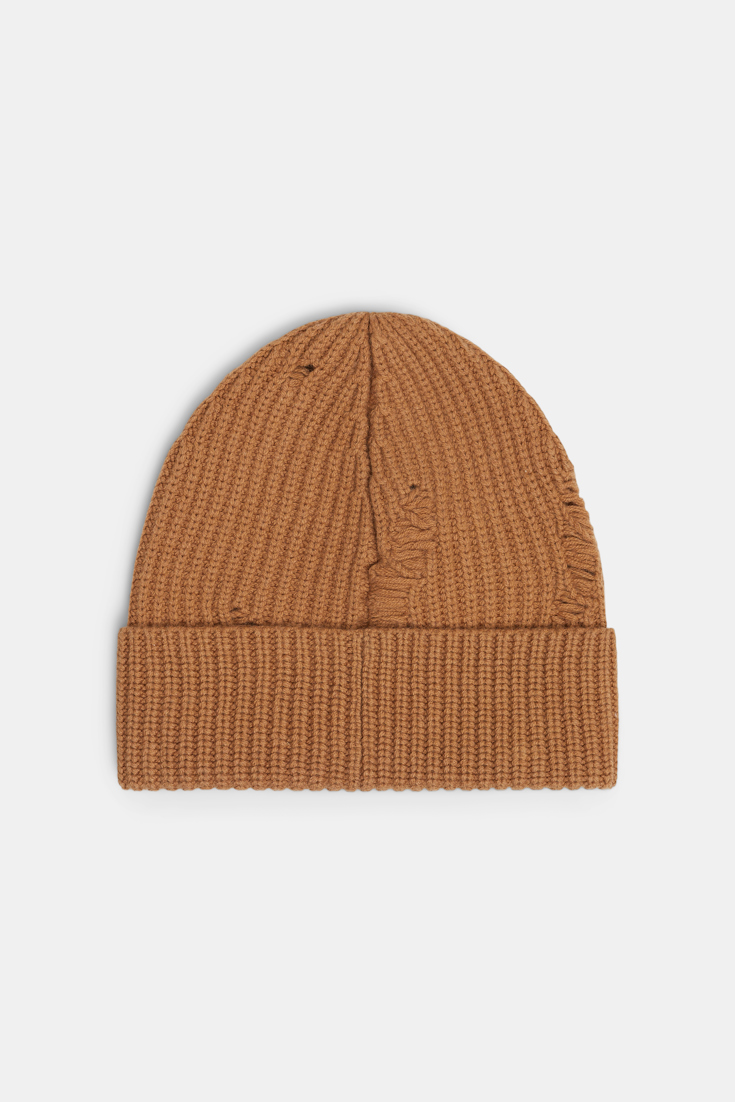 Dorothee Schumacher Merino-cashmere ribbed knit hat cashew