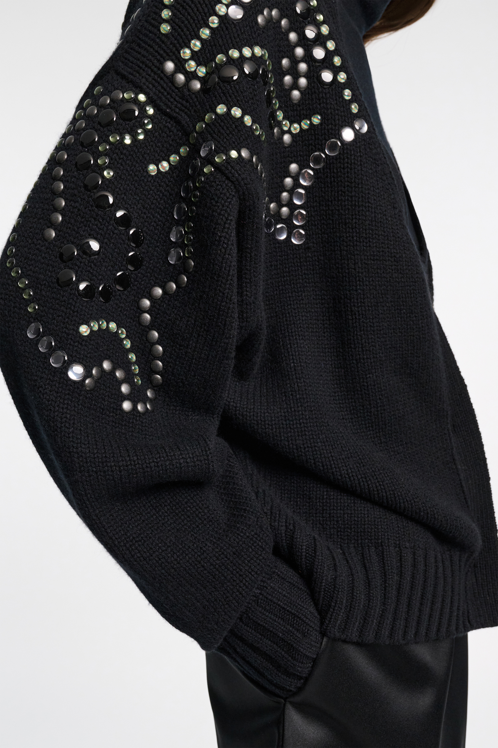 Dorothee Schumacher Merino-Kaschmir Cardigan mit Embellishment deep black