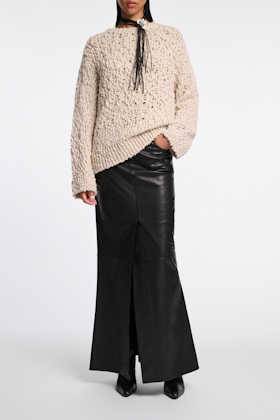 Dorothee Schumacher Wool blend textured knit pullover fog