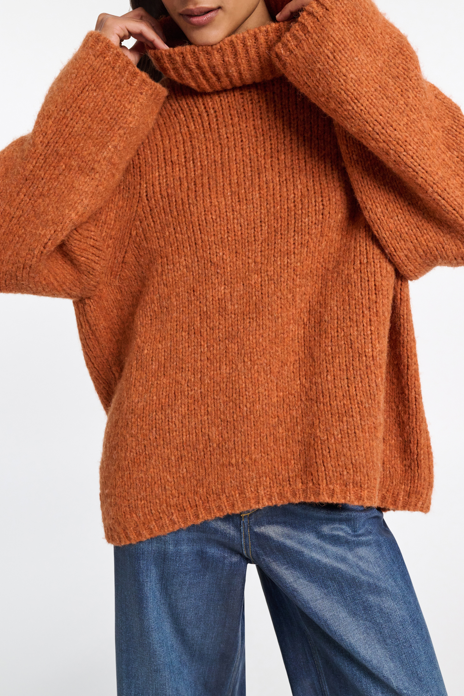 Dorothee Schumacher Alpaca-blend turtleneck pullover pumpkin