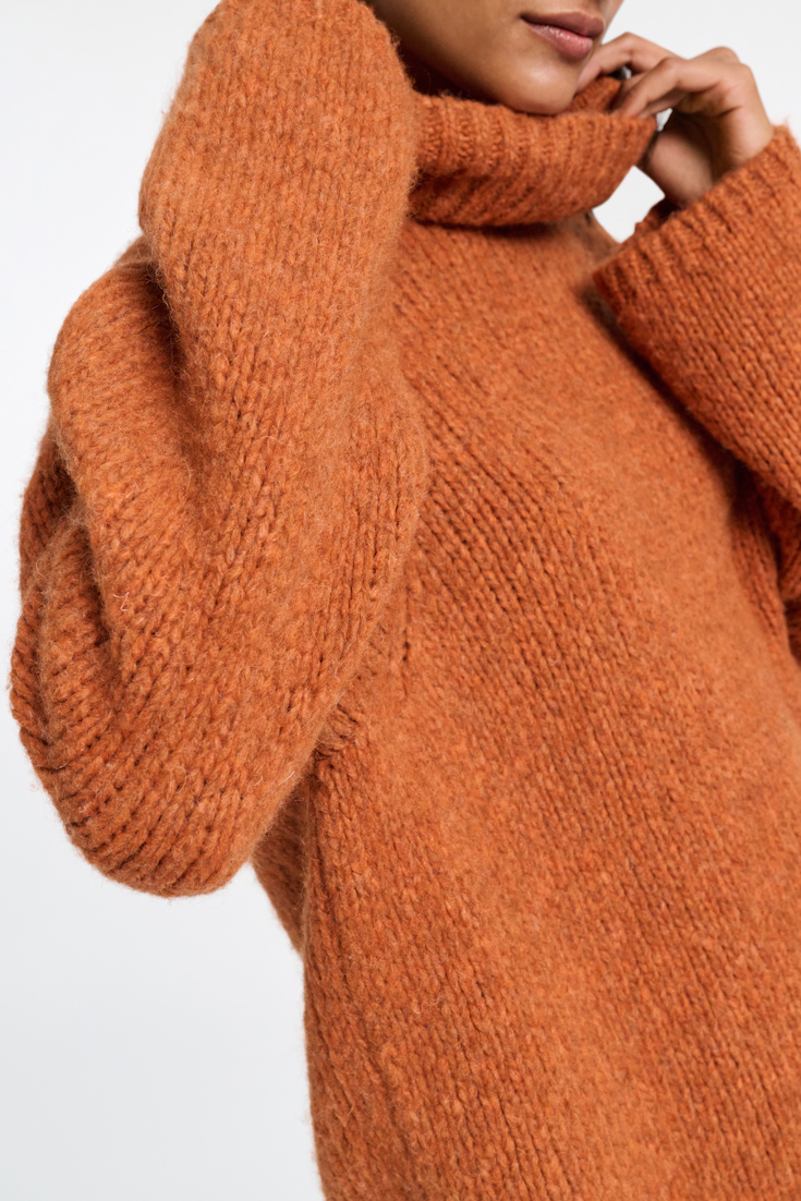 Dorothee Schumacher Alpaca-blend turtleneck pullover pumpkin