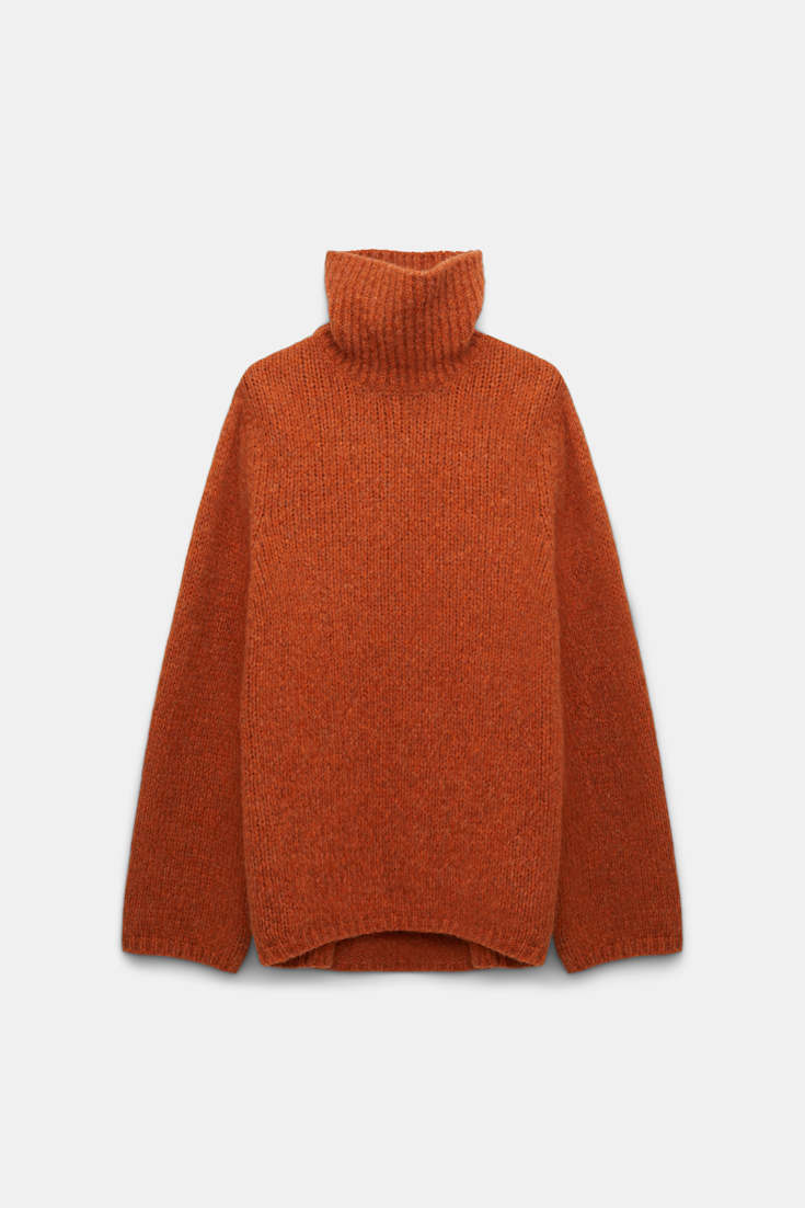 Dorothee Schumacher Alpaca-blend turtleneck pullover pumpkin