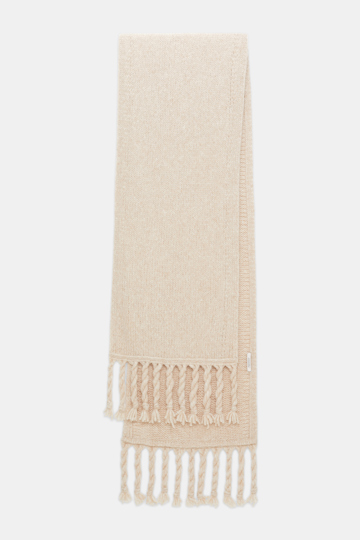Dorothee Schumacher Alpaca-blend scarf with twisted fringe poder white
