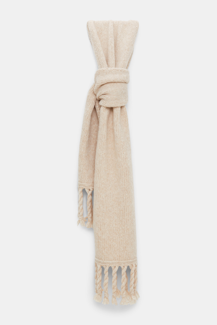 Dorothee Schumacher Alpaca-blend scarf with twisted fringe poder white