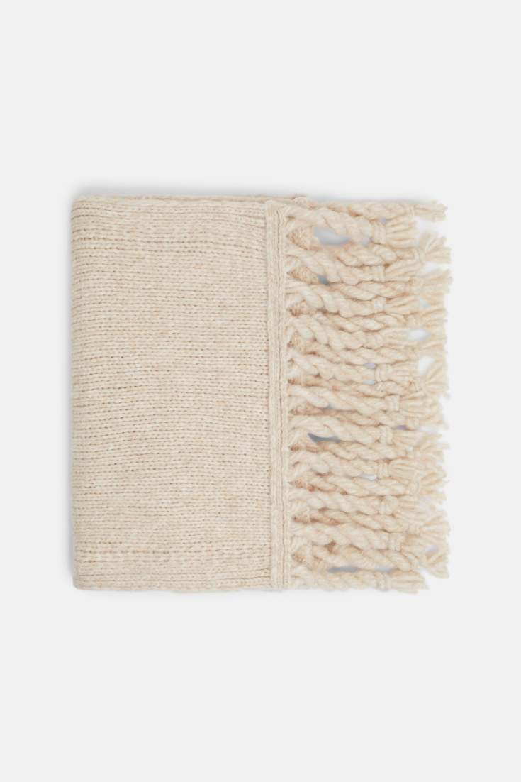 Dorothee Schumacher Alpaca-blend scarf with twisted fringe poder white