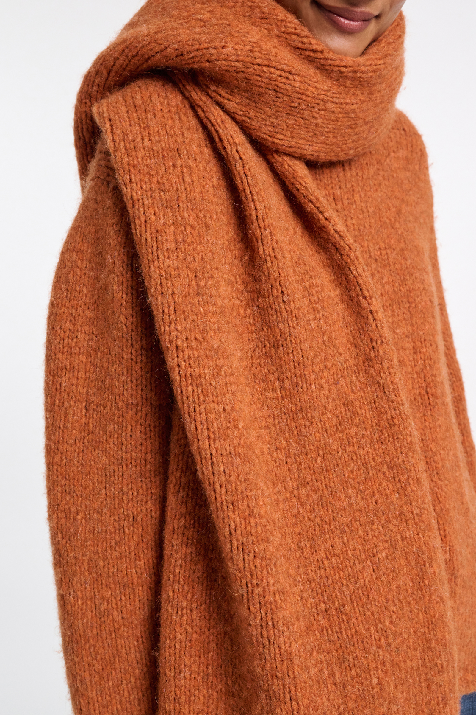 Dorothee Schumacher Alpaca-blend scarf with twisted fringe pumpkin