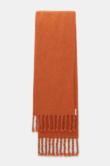 Dorothee Schumacher Alpaca-blend scarf with twisted fringe pumpkin