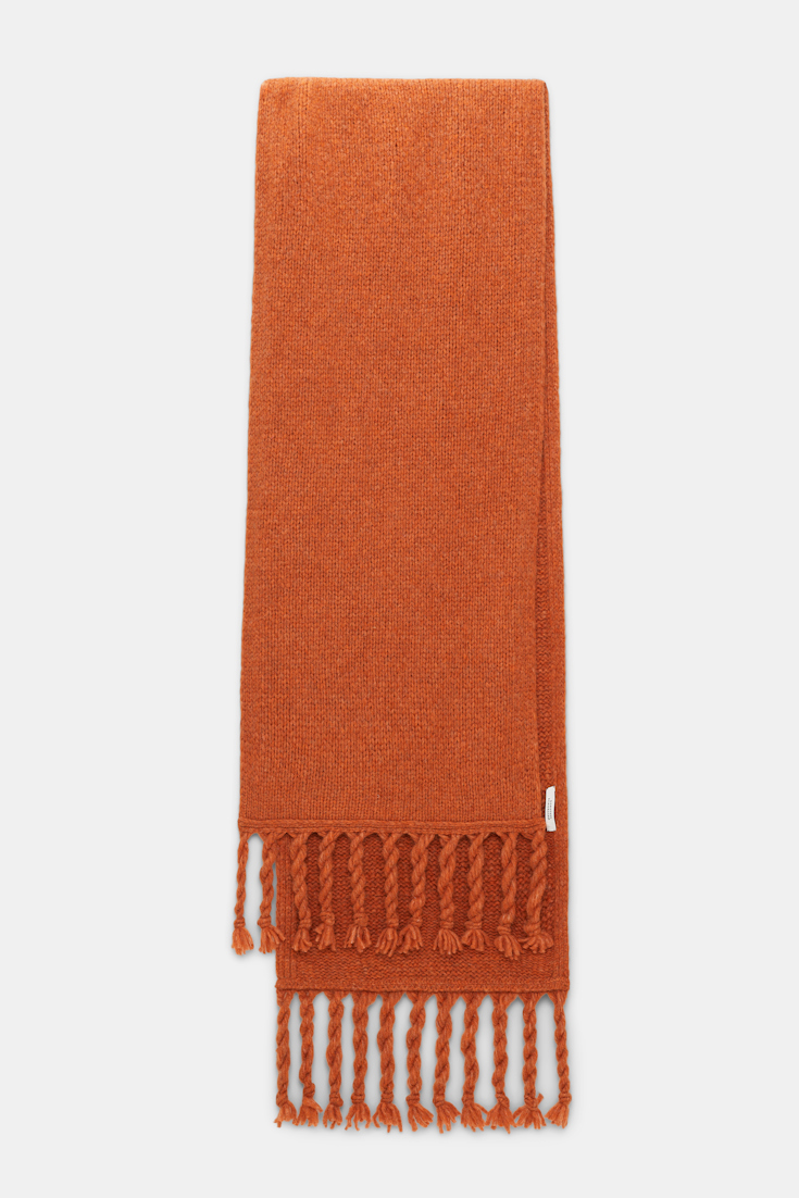 Dorothee Schumacher Alpaca-blend scarf with twisted fringe pumpkin