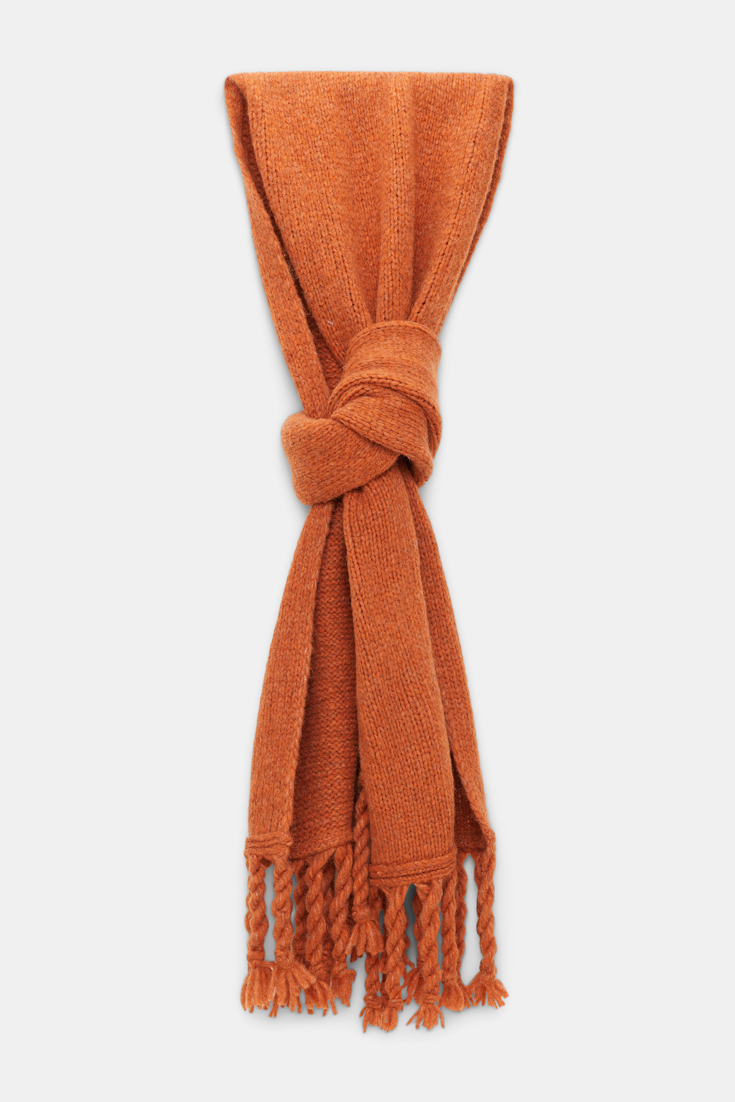 Dorothee Schumacher Alpaca-blend scarf with twisted fringe pumpkin