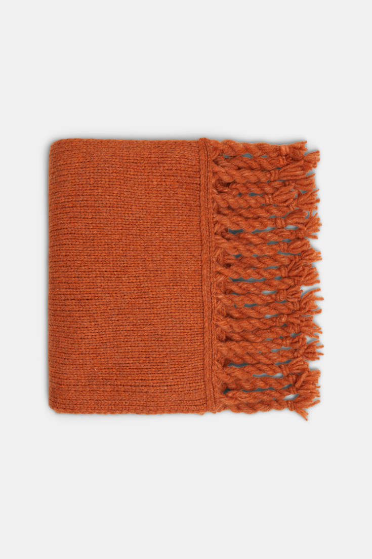 Dorothee Schumacher Alpaca-blend scarf with twisted fringe pumpkin