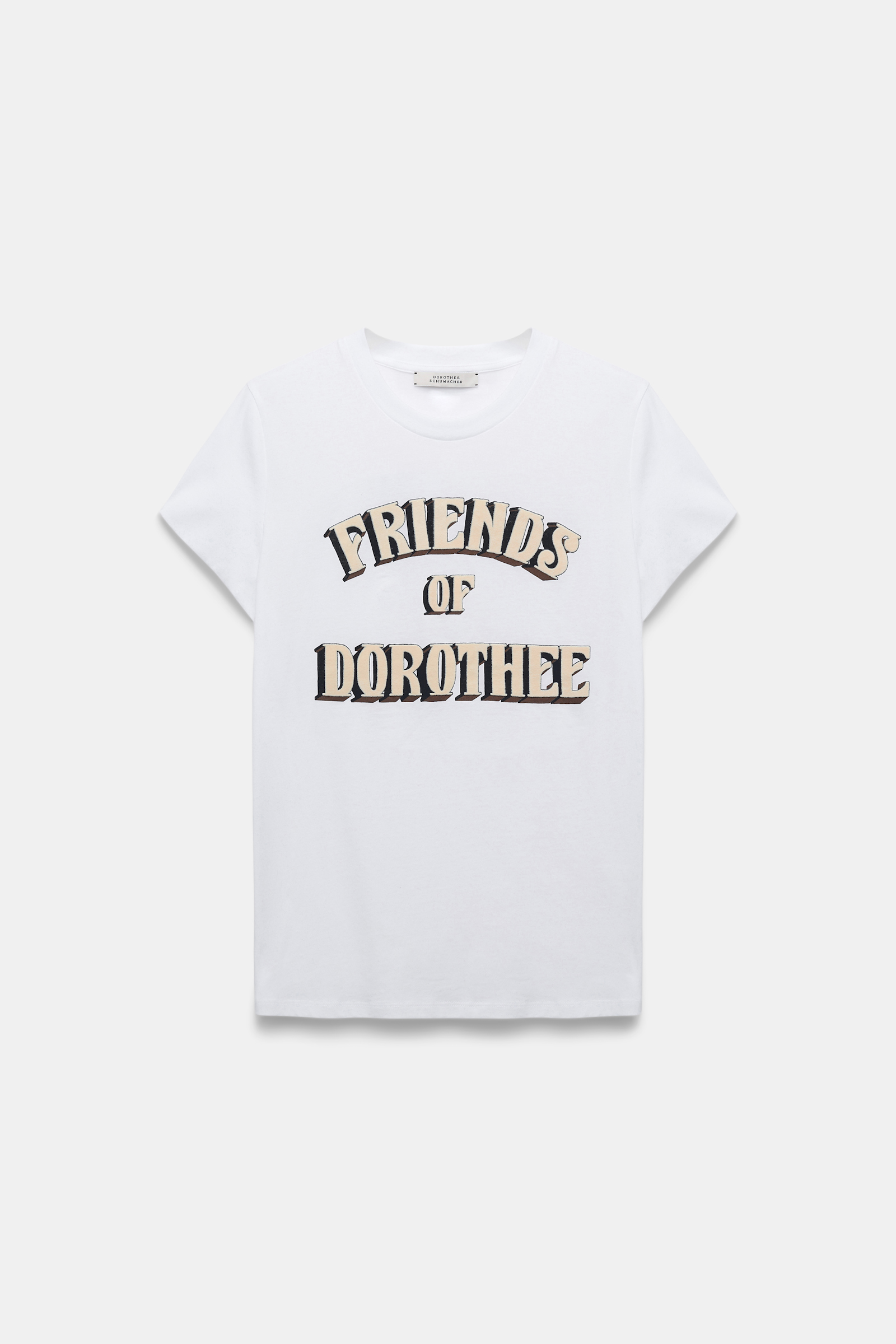 Dorothee Schumacher Cotton T-shirt with lettered print sand friends