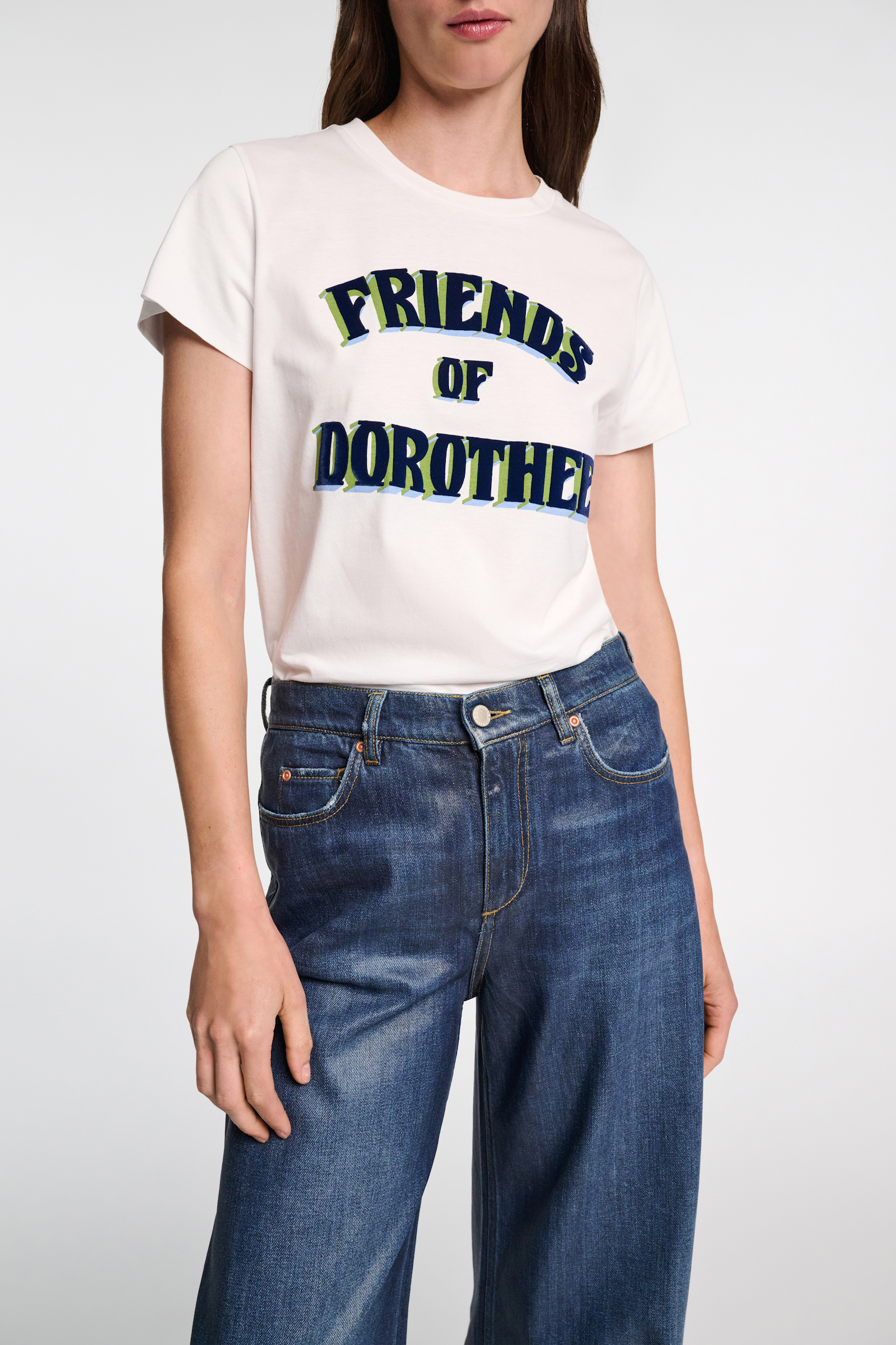 Dorothee Schumacher Shirt mit FRIENDS OF DOROTHEE Print blue friends