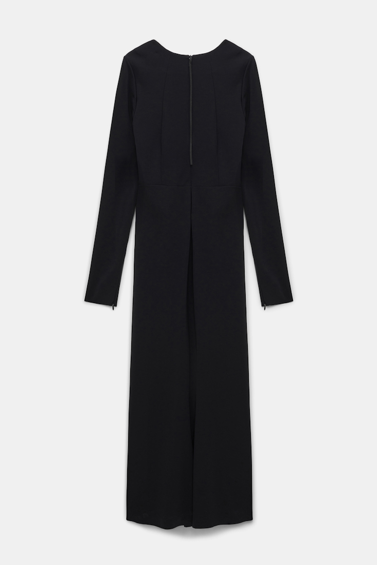 Dorothee Schumacher Long sleeve dress with structured V-neckline black