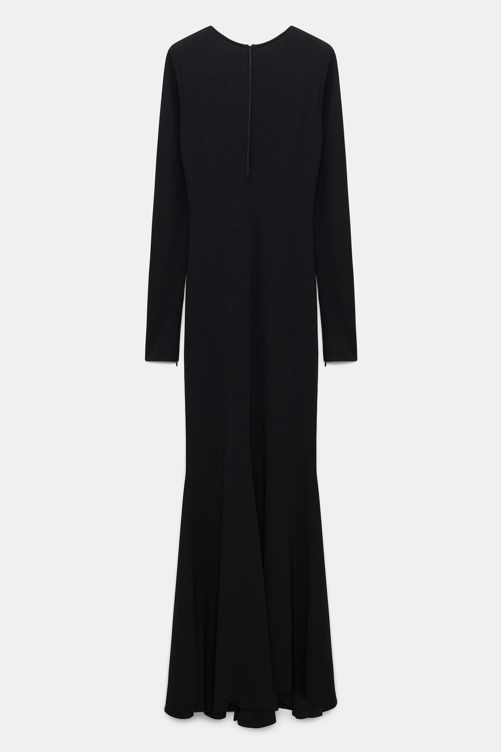 Dorothee Schumacher Round neck evening dress with train black