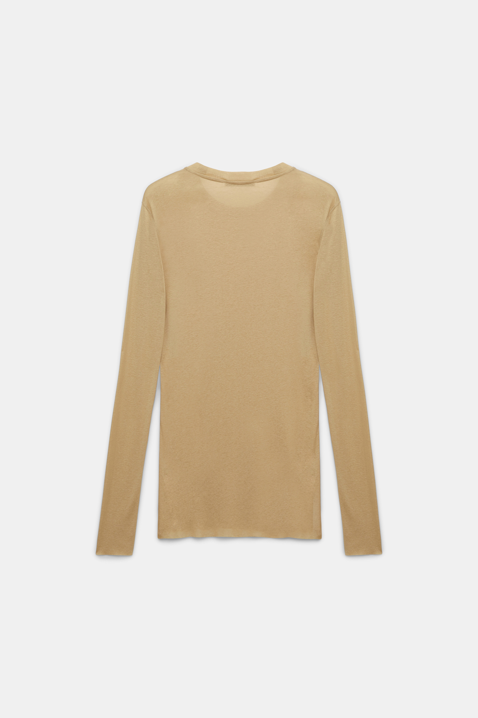 Dorothee Schumacher Geripptes Longsleeve mit Rundhalsausschnitt golden brown