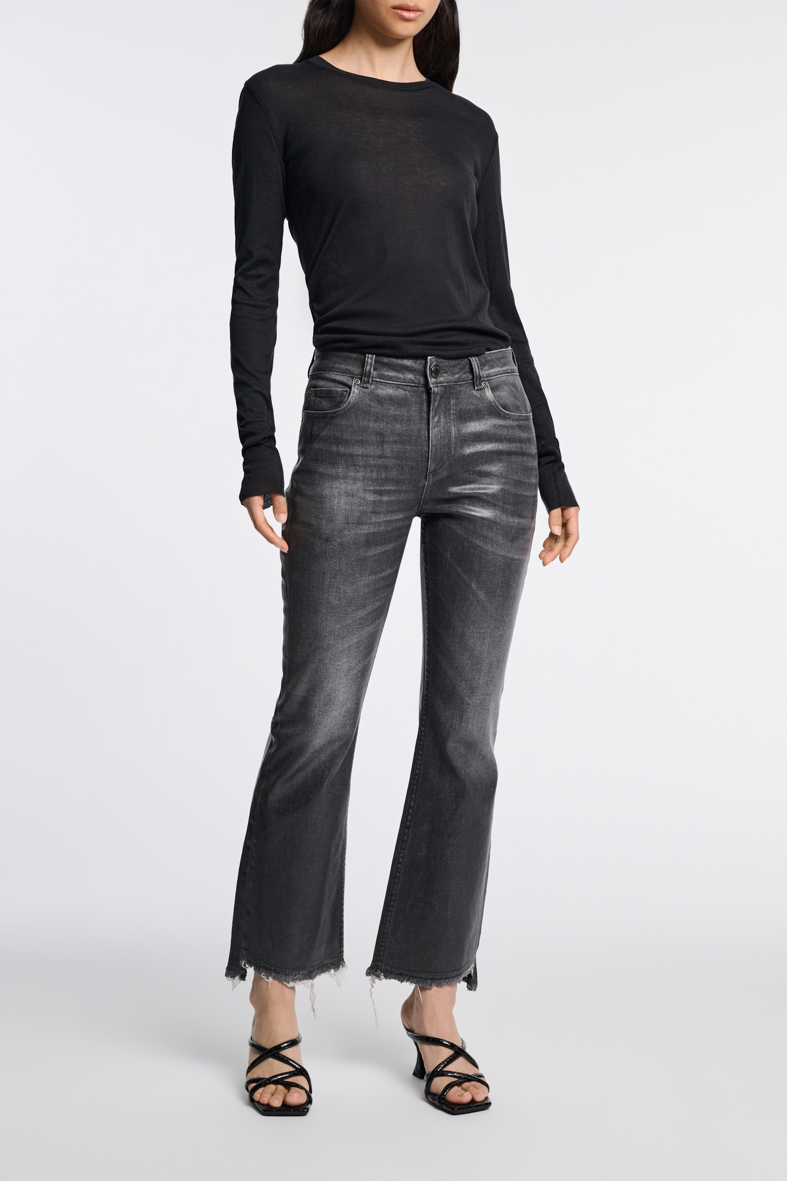 Dorothee Schumacher Casual fine rib round neck top black