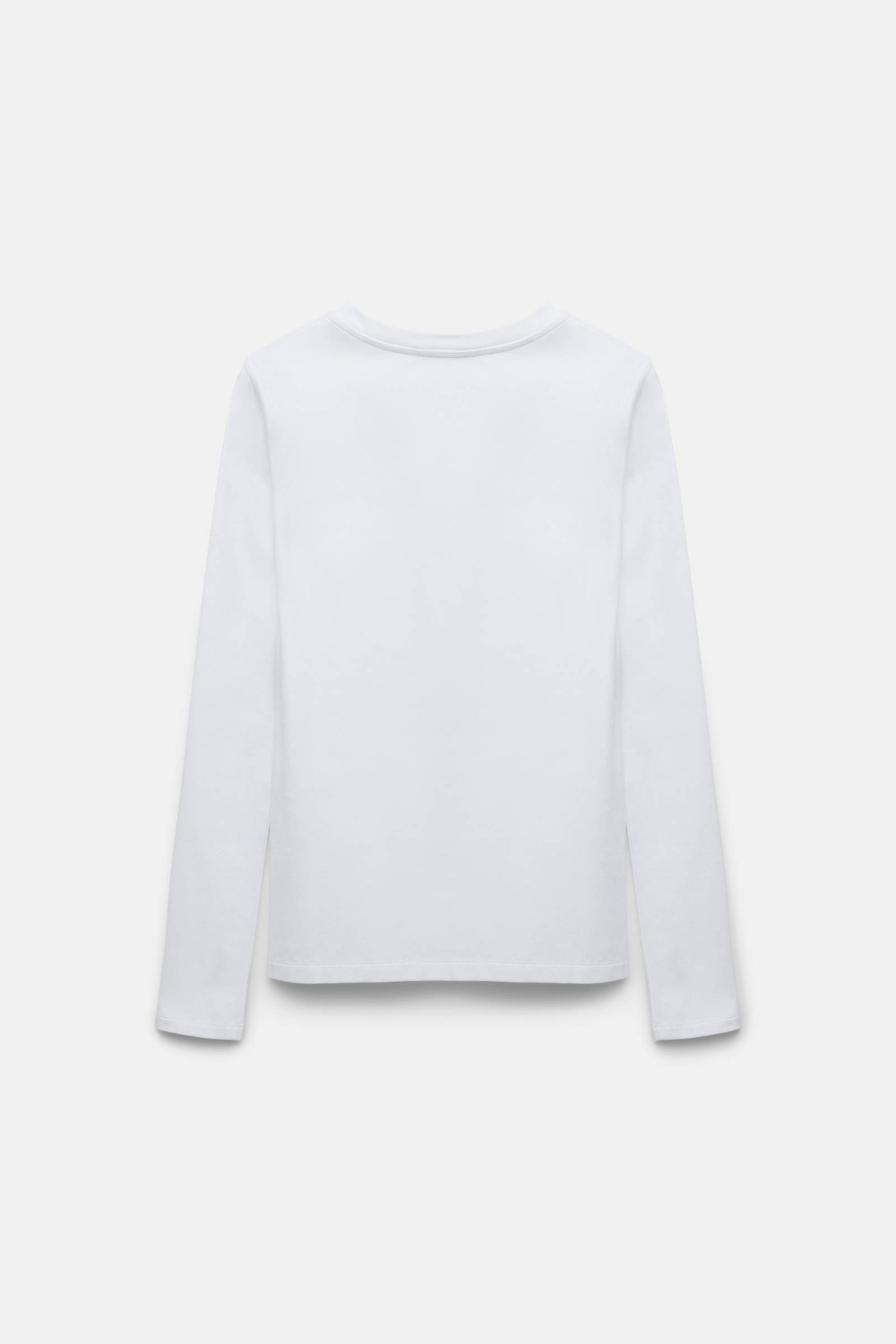 Dorothee Schumacher Longsleeve mit Rundhalsausschnitt camelia white