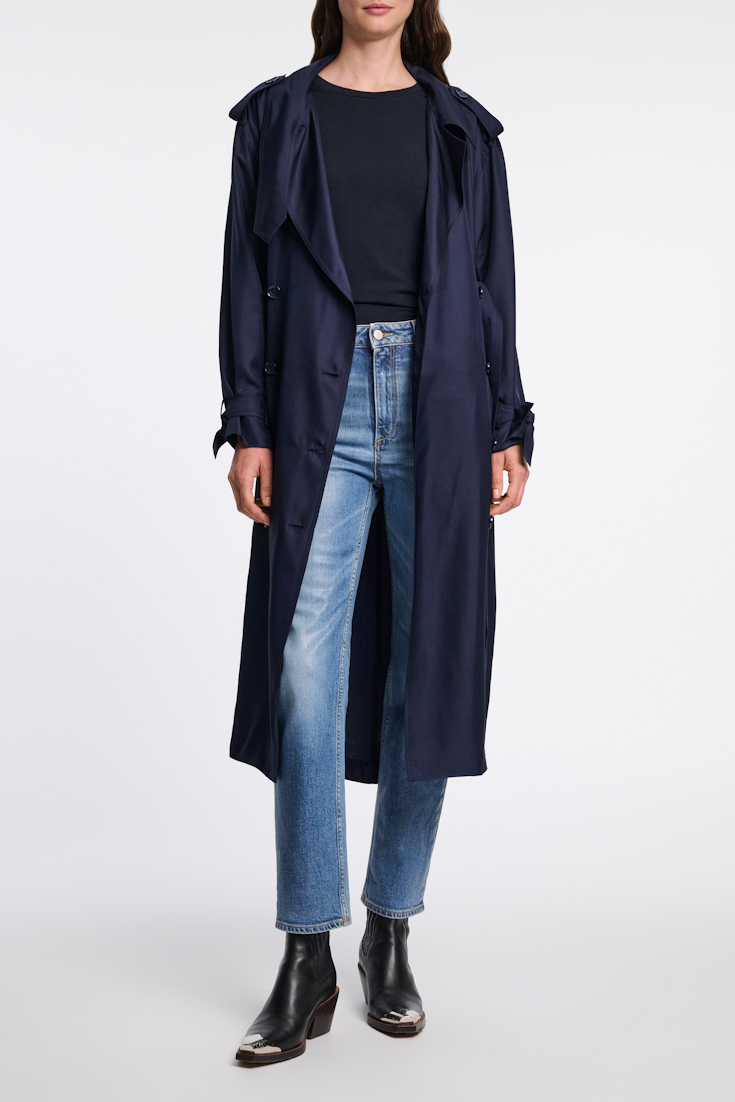 Dorothee Schumacher Longsleeve mit Rundhalsausschnitt dark navy