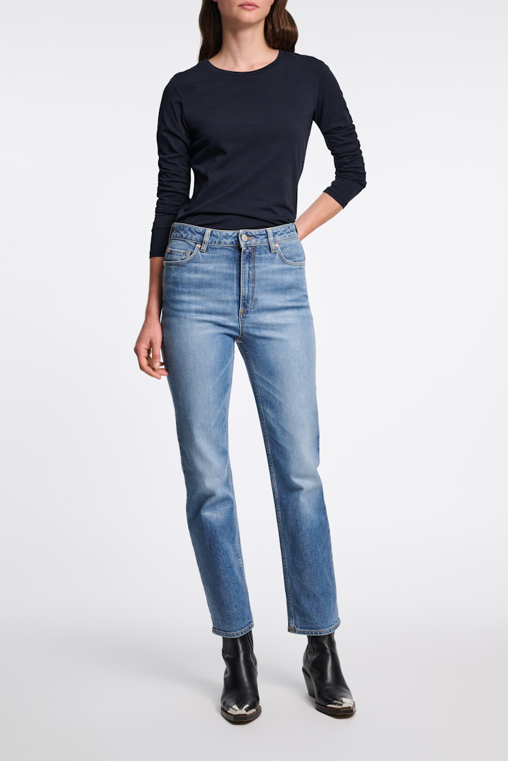 Dorothee Schumacher Longsleeve mit Rundhalsausschnitt dark navy