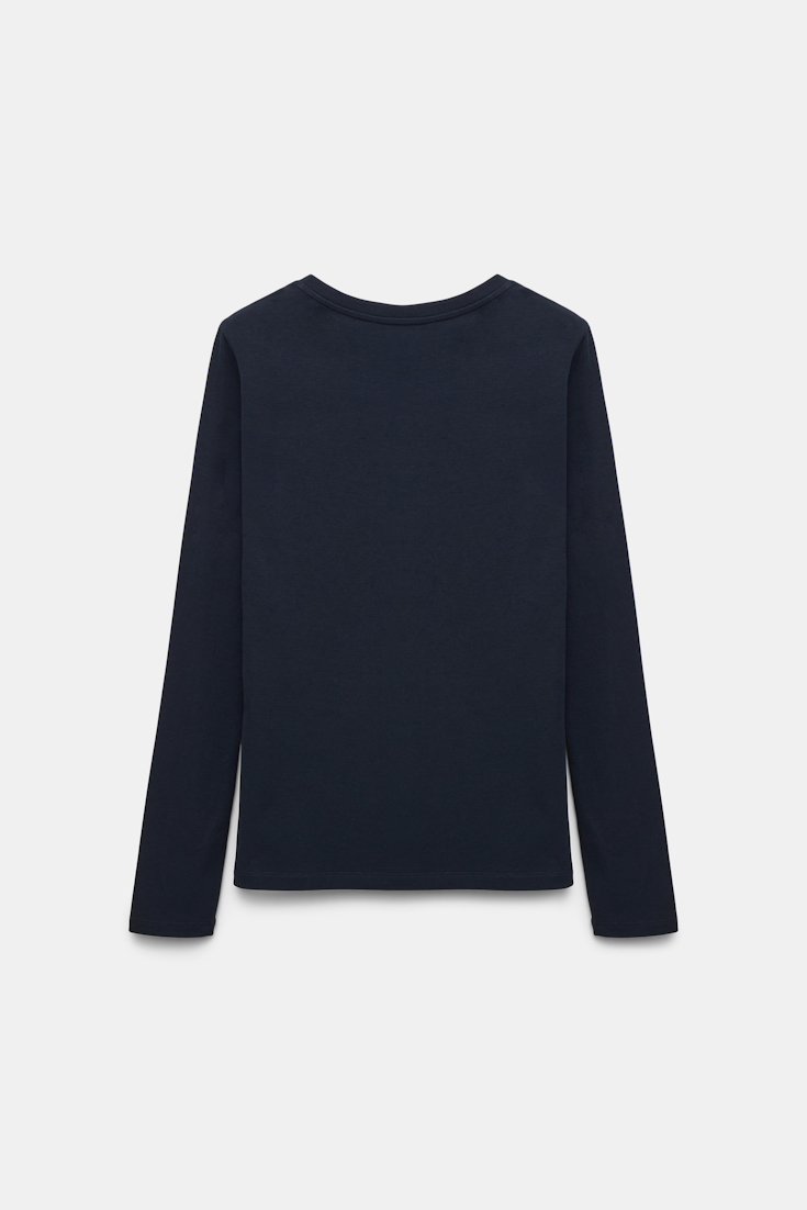 Dorothee Schumacher Longsleeve mit Rundhalsausschnitt dark navy