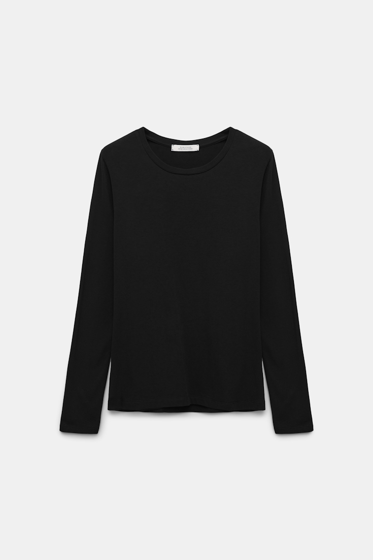 Dorothee Schumacher Longsleeve mit Rundhalsausschnitt deep black