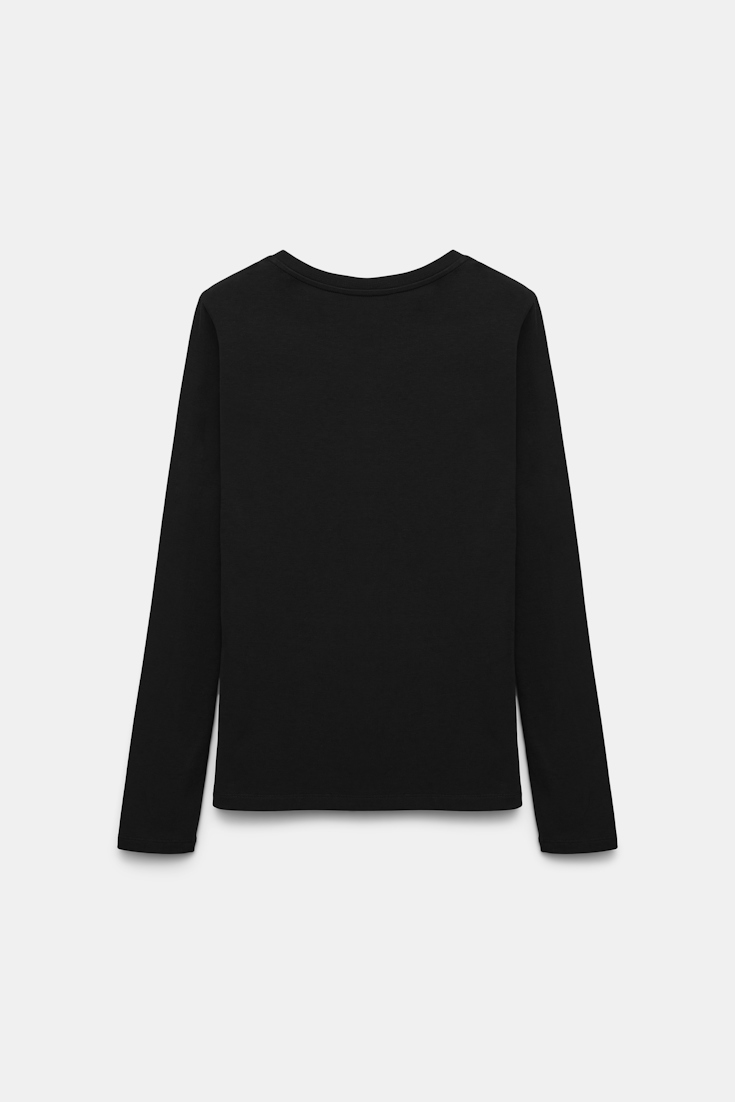 Dorothee Schumacher Longsleeve mit Rundhalsausschnitt deep black