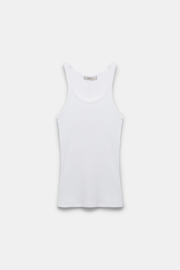 Dorothee Schumacher Ribbed tank top pure white