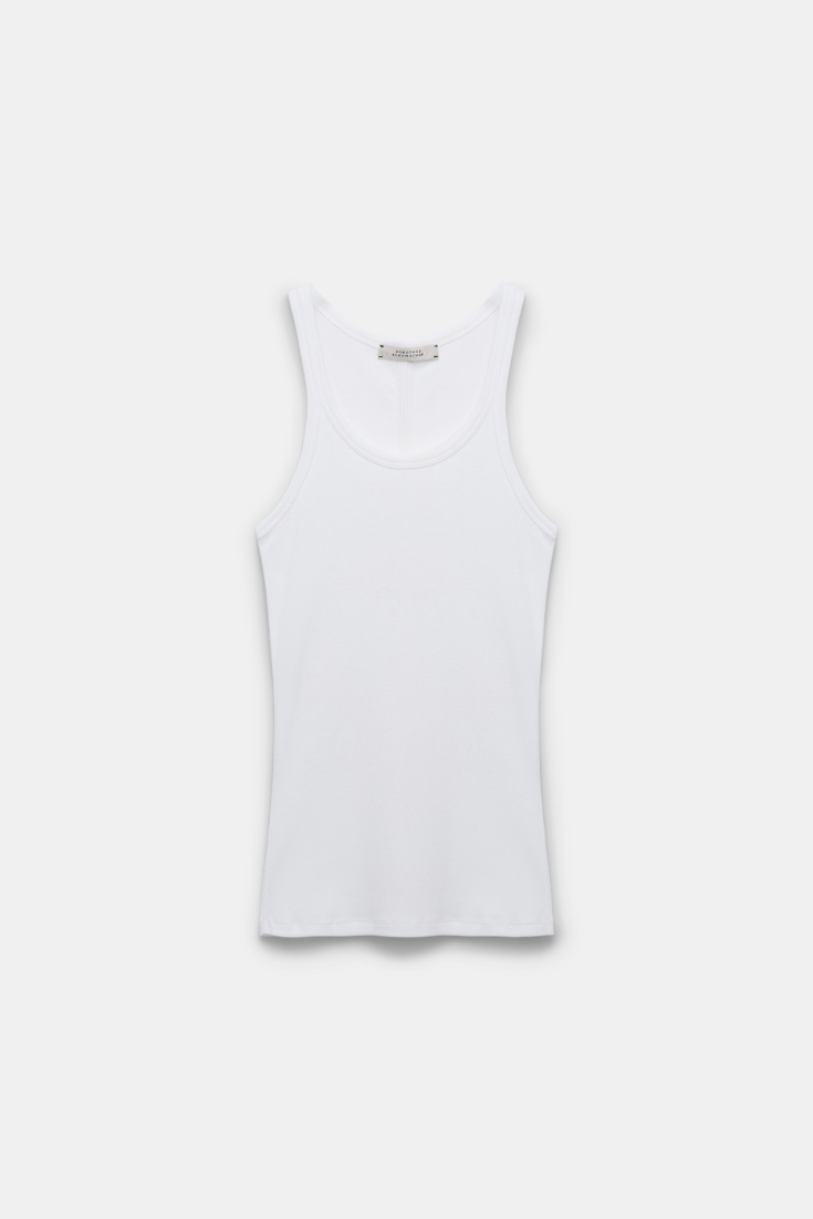 Dorothee Schumacher Geripptes Tanktop pure white