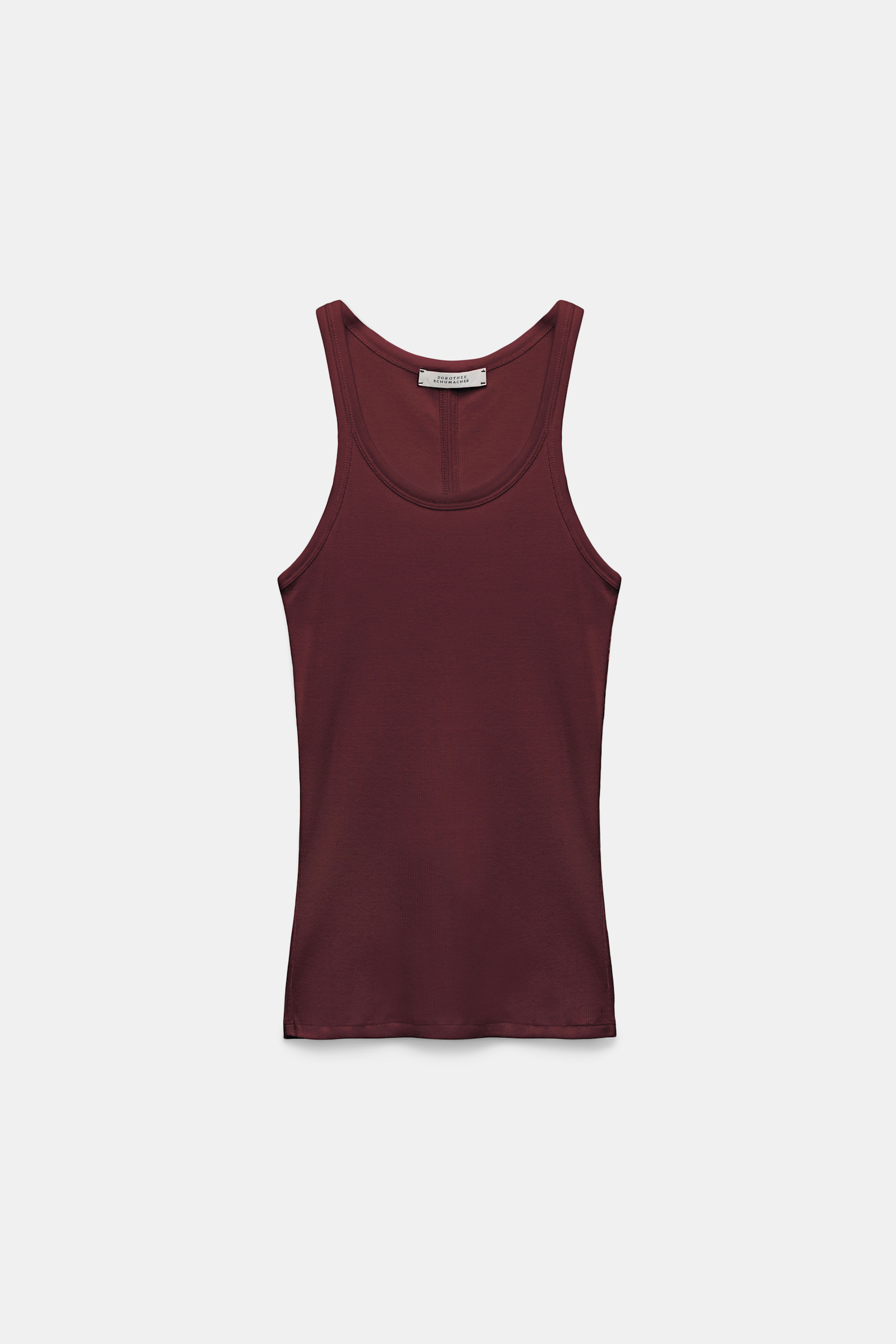 Dorothee Schumacher Geripptes Tanktop dark burgundy