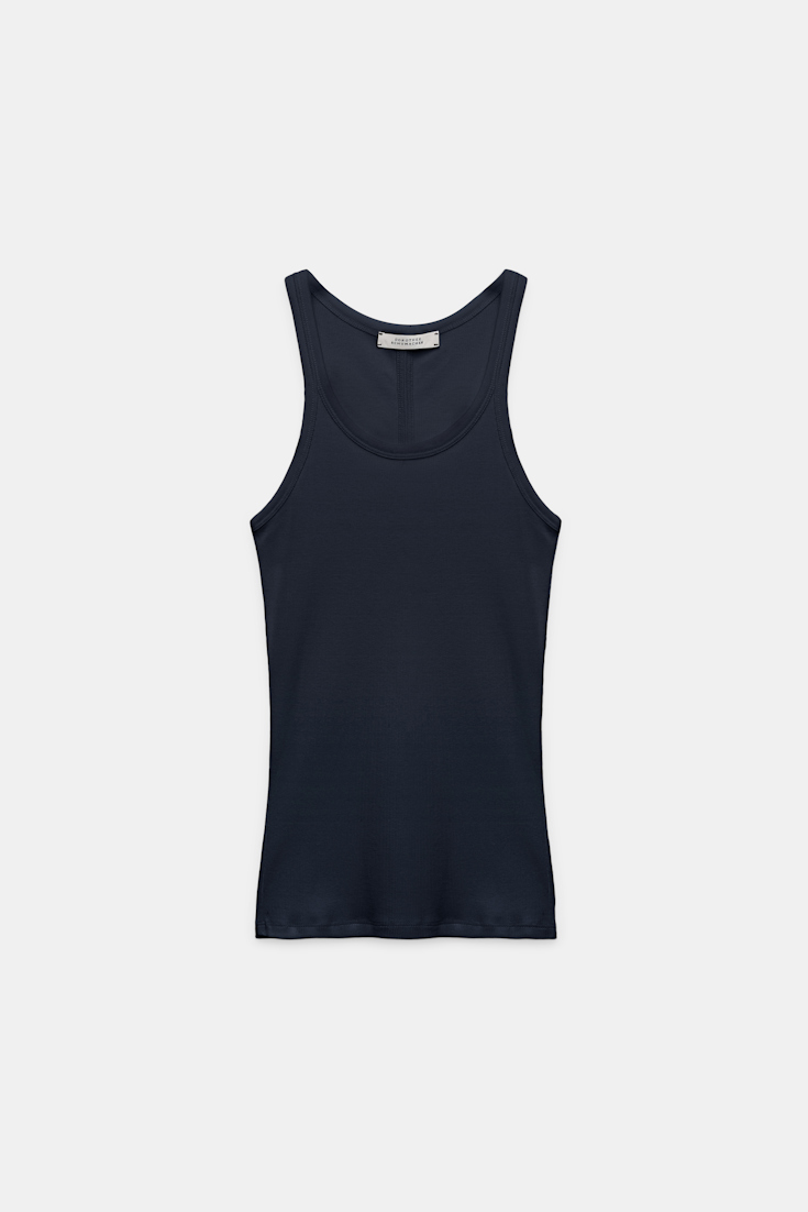 Dorothee Schumacher Ribbed tank top dark navy